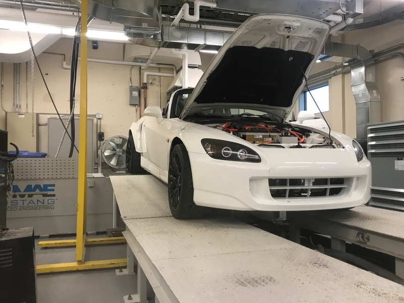 Dyno testing the car.